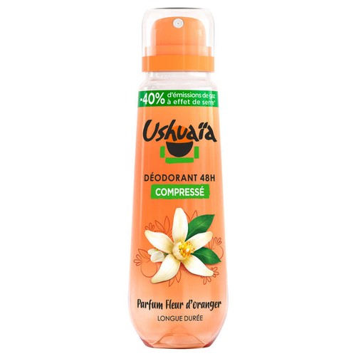 Ushuaia Déodorant Spray Compressé 48h Fleur d'Oranger du Maroc 100ml
