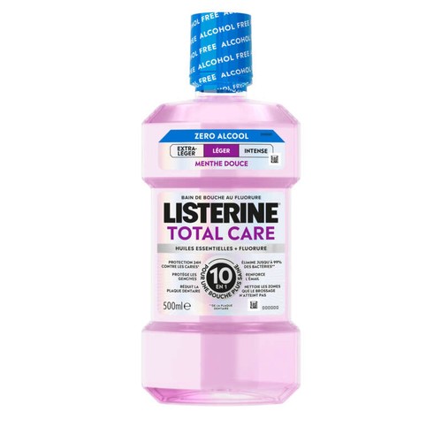 Listerine Bain de Bouche Total Care  Menthe Douce Sans Alcool 500ml