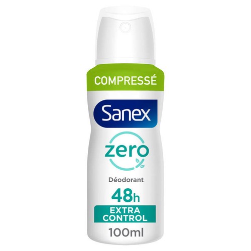 Sanex Déodorant spray compressé sans sels d'aluminium zéro 0% 48h 100ml