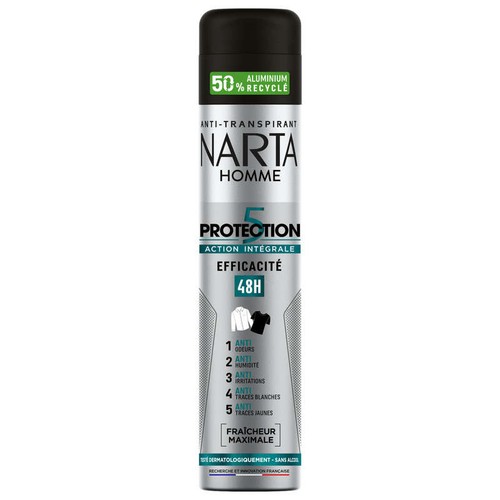 Narta Déodorant Homme Protection 5 efficacité 48h 200ml
