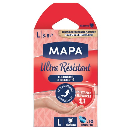 Mapa Gants Fins Protection Renforcée, Taille L 10 x