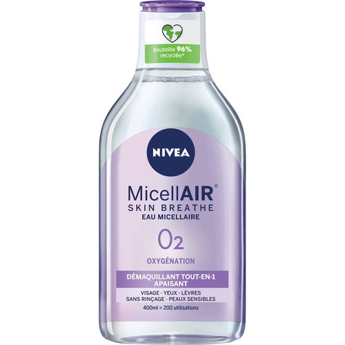 Nivea Eau micellaire visage 0%, peaux sensibles 400ml