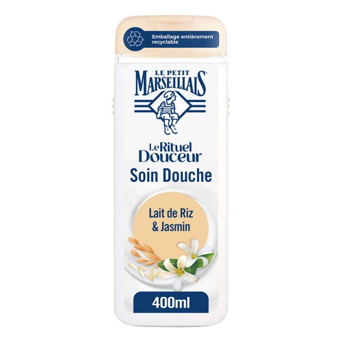 Le Petit Marseillais Soin Douche Lait de Riz et jasmin 400ml