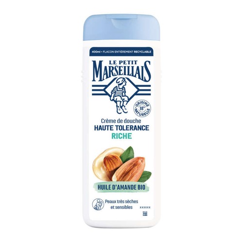 Le Petit Marseillais Crème de douche Haute Tolérance Riche Huile d'Amande 400ml