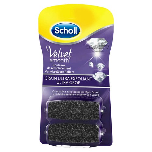 Scholl Rouleaux De Remplacement Velvet Smooth Grain Ultra Exfoliant x2
