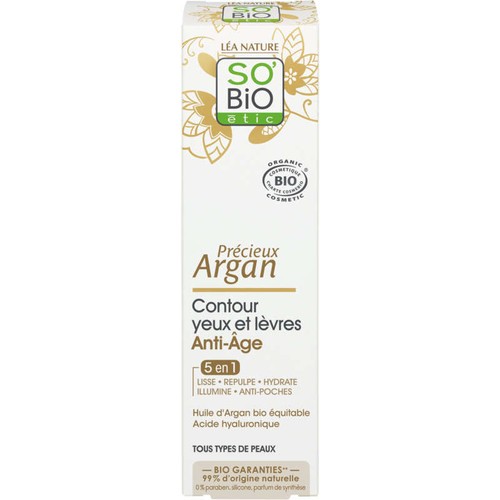SO'BiO Étic Contour des yeux et lèvres anti-âge argan 15ml