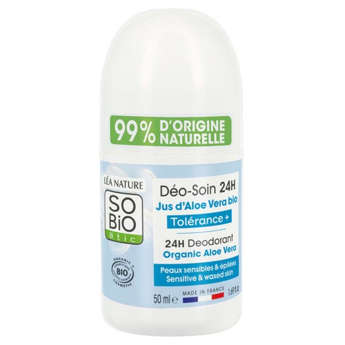So'Bio Etic Déodorant Bille Aloe Vera Peaux Sensibles & Épilées 50ml
