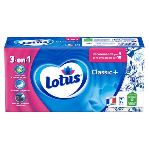 Lotus Classic+ Etuis Mouchoirs x12