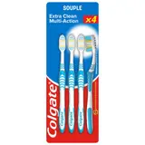 Colgate Brosses à dents extra clean multi-action souple x4