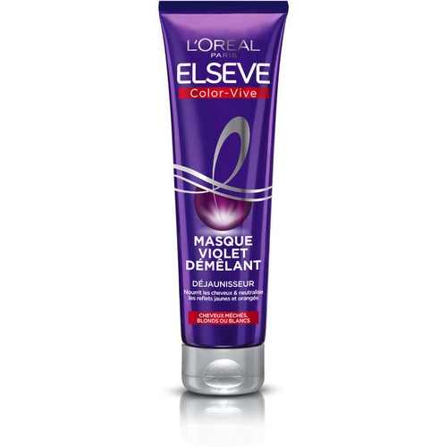 L'Oréal Paris Elseve Color Vive Masque Démêlant Violet Déjaunisseur Cheveux Décolorés 150ml