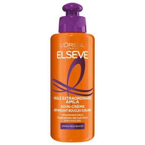 L'Oréal Paris Elseve Huile Extraordinaire Amla Soin Crème Boucles Sublimes Cheveux Secs et Bouclés 200ml