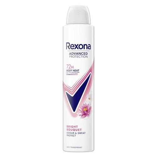 Rexona Déodorant Femme Spray Anti-Transpirant 72H Bright Bouquet 200Ml