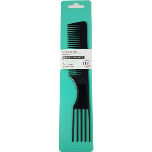 Monoprix Peigne fourchette 5 dents noir