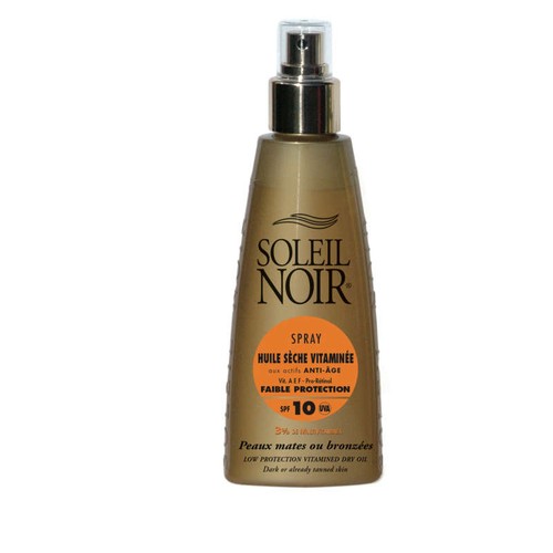 Soleil Noir Spray Huile Sèche Vitaminée aux Actifs Anti Age SPF10 150ml