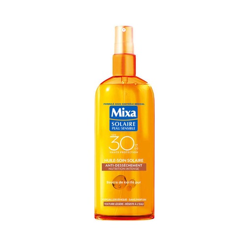 Mixa Huile Soin Solaire Sèche IP30 Peaux sensibles 150ml