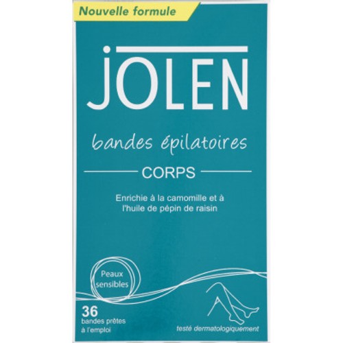 Jolen Bandes Épilatoires Corps, Peaux Sensibles