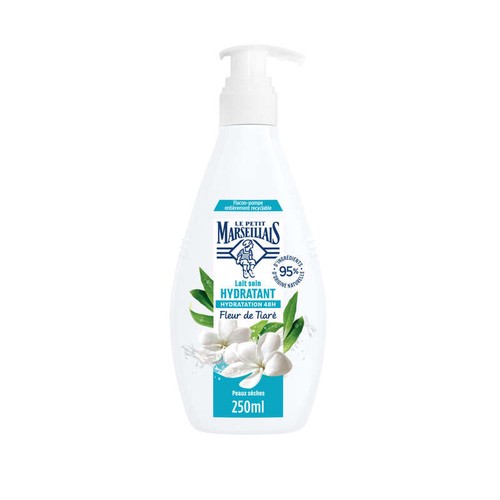 Le Petit Marseillais Lait hydratant Fleur de Tiare pour peaux sèches 250ml