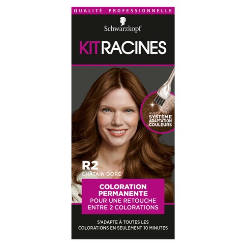 Schwarzkopf Kit Racines Coloration Permanente Châtain Doré R2