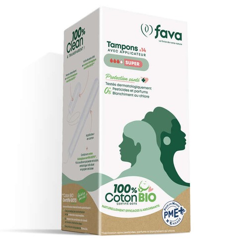 Fava Tampons appliqués x14