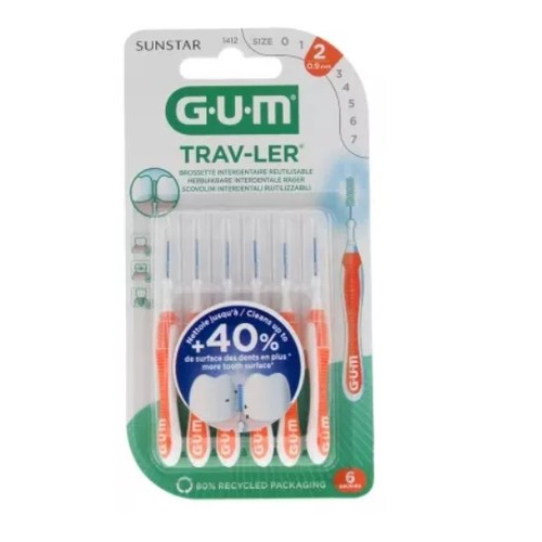 Gum Brossettes Interdentaires Réutilisables Taille 0,,9mm x6