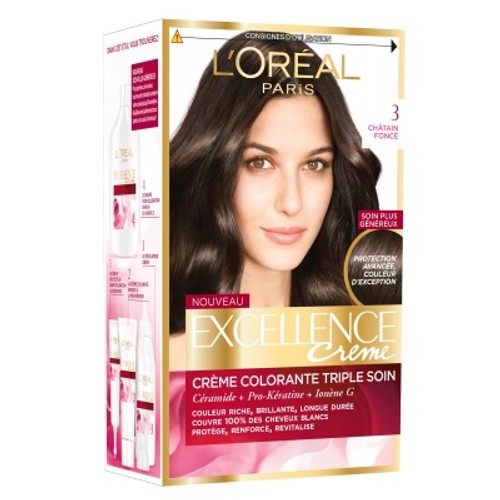 Excellence Crème Coloration 3 Châtain foncé