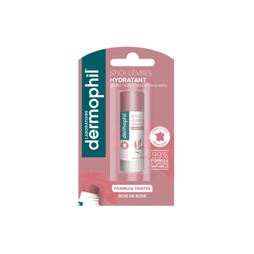 Dermophil Stick à Lèvres Hydratant Teinté Bois Rose 4g