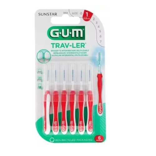 Gum Brossettes Interdentaires Réutilisables Taille 0,8mm x6