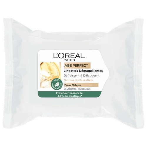 L'Oréal Paris Age Perfect Lingettes Démaquillantes Peaux Matures x25