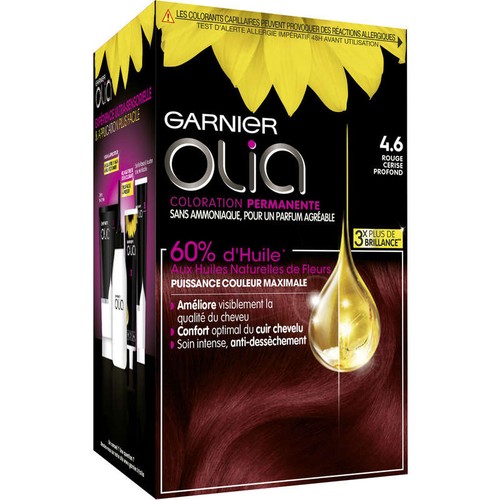 Garnier Olia Coloration Permanente Sans Ammoniaque 4.6 Rouge Cerise Profond