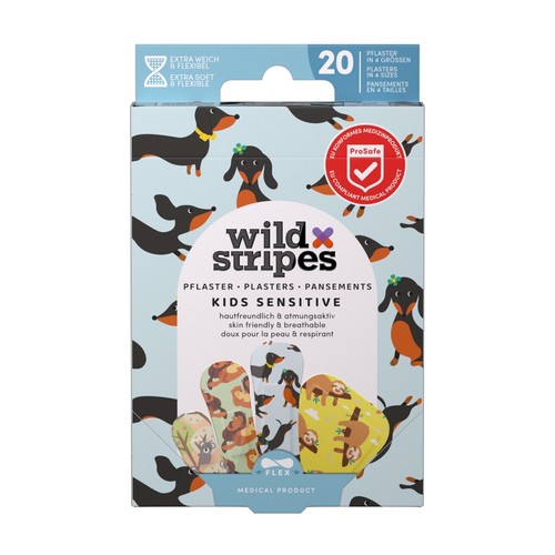 Wild stripes Kids sensitive Pansement enfants animaux x20