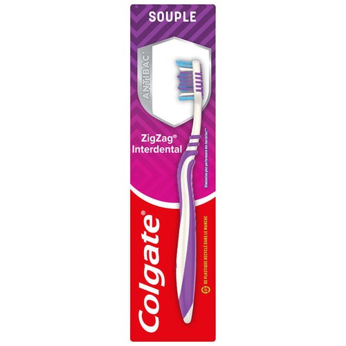 Colgate Brosse à dents  ZigZag Interdentaire Souple x1
