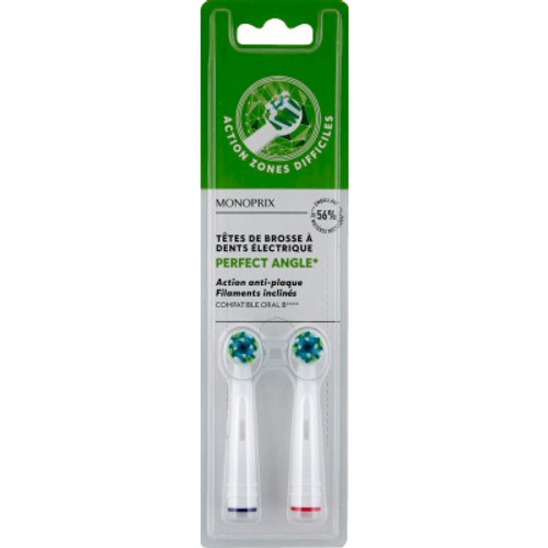 Monoprix Tête de Brosse à dents électrique perfect angle x2