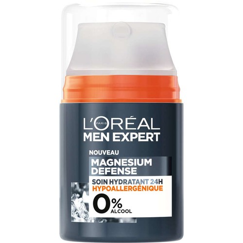 L'Oréal Paris Men Expert Crème Visage Hydratante Magnesium Hypoallergénique 0% 50ml