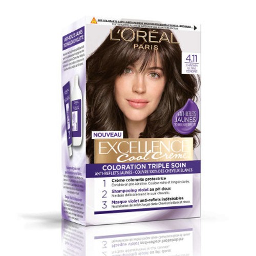 L’Oréal Excellence cool Crème 4.11 Châtain Ultra Cendré