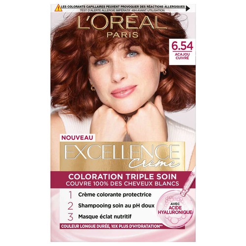 Excellence Crème Coloration 6.54 Blond foncé acajou cuivré