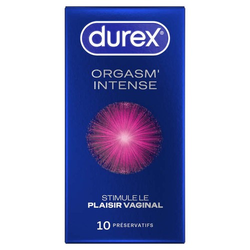 Durex Préservatifs Orgasm'Intense Perlés et Nervurés x10
