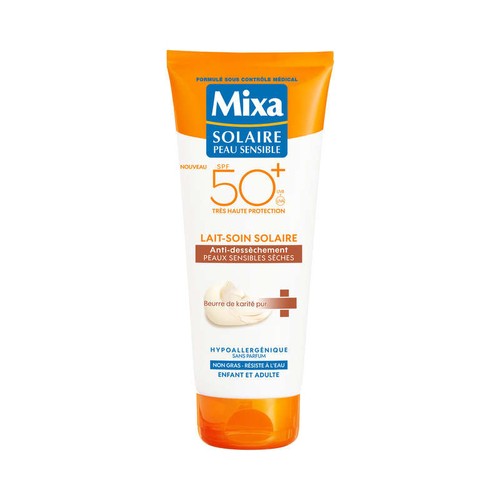 Mixa Lait Protection Solaire Peaux Sensibles Sèches SPF 50+ 200ml