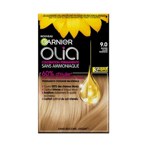 Olia Coloration Sans Amoniaque 9.0 Blond Clair Radieux