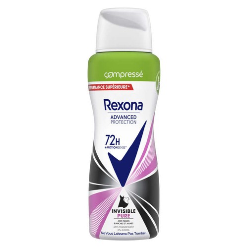 Rexona Déodorant Spray Compressé Anti-Transpirant Invisible Pure 100ml
