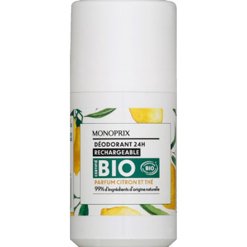 Monoprix Bio Déodorant 24H Bille Rechargeable 50ml