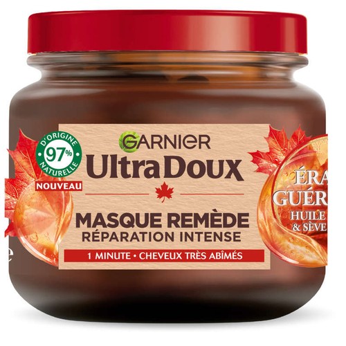 Garnier Ultra Doux Masque Remède Réparation Ricin et Sève d'Erable 340ml