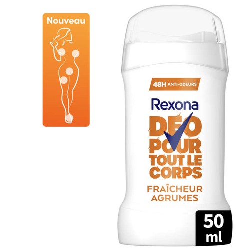 Rexona Déodorant Corps Stick 48h Fraîcheur Agrumes 50ml