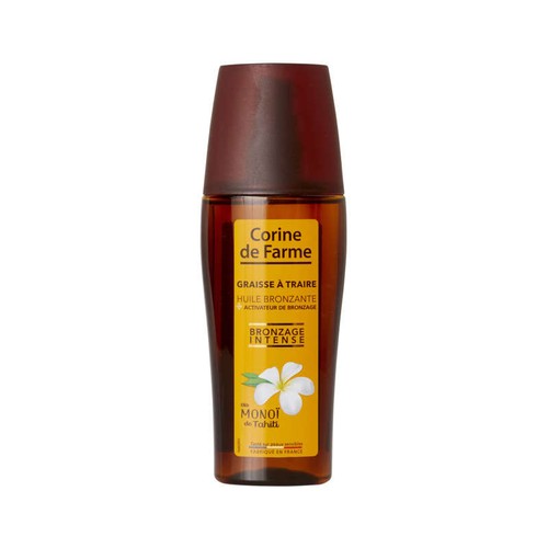 Corine de Farme Graisse à Traire Huile Bronzante + Activateur de bronzage au Monoï de Tahiti 150ml