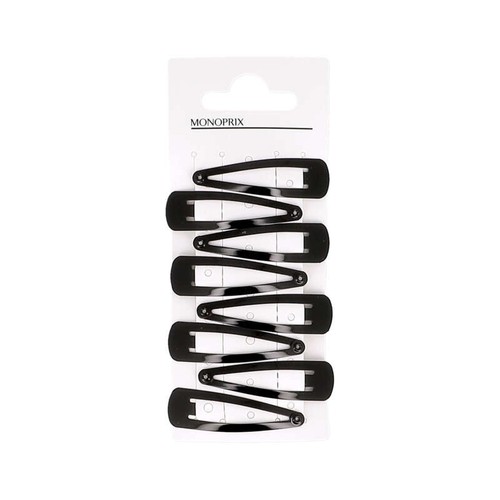 Monoprix 8 Barrettes 5cm en métal