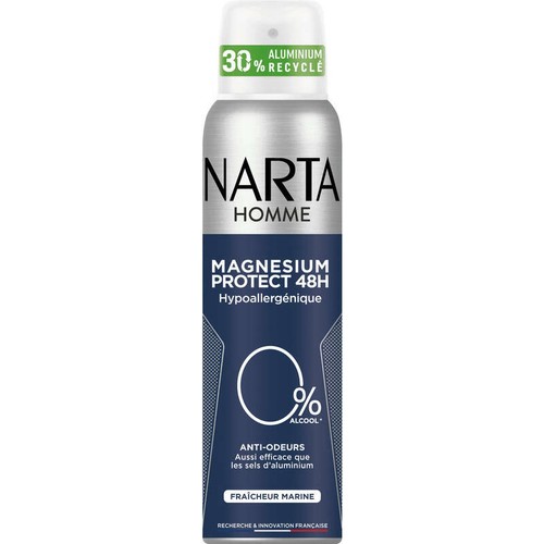 Narta Déodorant Homme Magnesium Protect 48H 0% Alcool 150ml