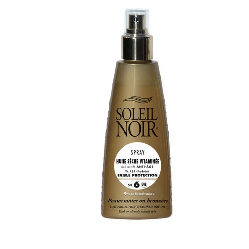 Soleil Noir Spray Huile Sèche Vitaminée aux Actifs Anti Age SPF6 150ml