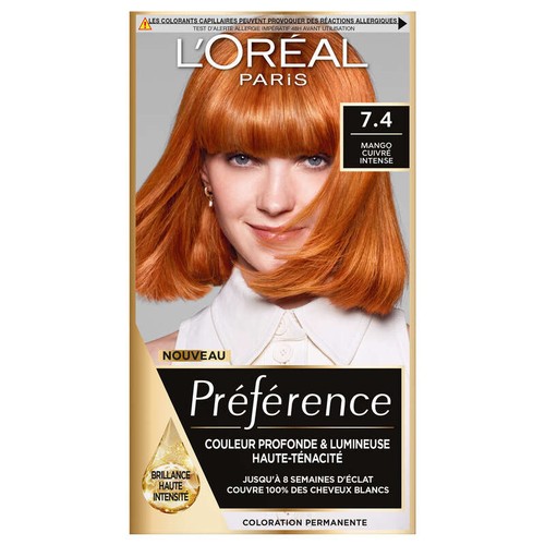 Préférence Coloration 7.4 Dublin Mango Cuivré Intense