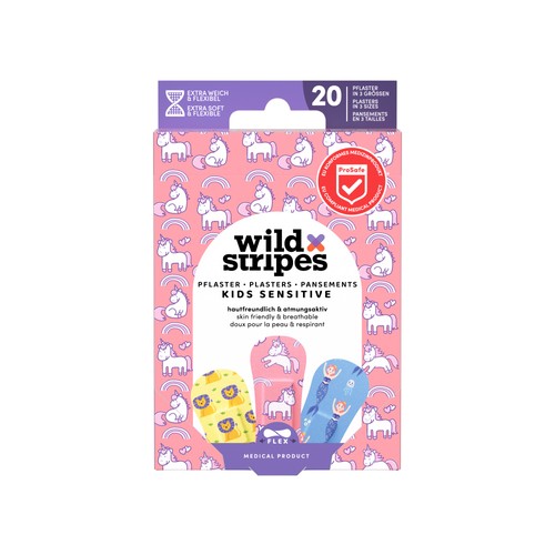 Wild stripes Kids sensitive Pansement enfants animaux x20