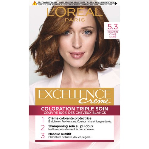Excellence Crème Coloration 5.3 Châtain clair doré