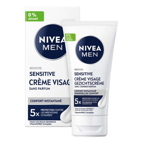 Nivea Soin Apaisant Sensitive, Sans Parfum, Sans Alcool, Hydrate Et Protège 75ml
